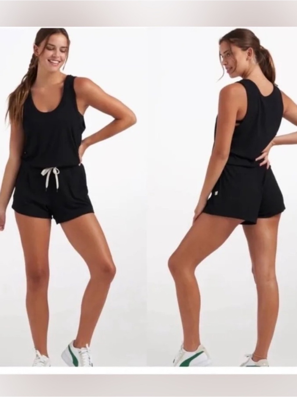 Vuori Torrey Ribbed Black Romper Sleeveless - Picture 14 of 14